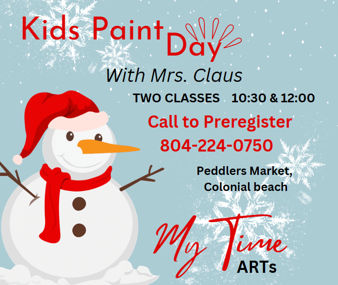 Kids Paint Day With Mrs. Claus
