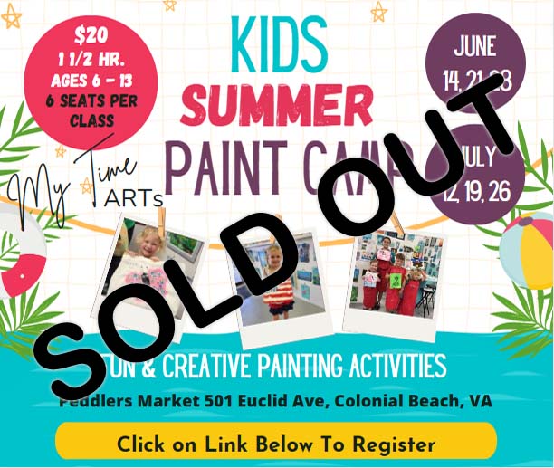 Kids Summer Paint Camp - 10:30 AM and 1:00 PM - SOLD OUT